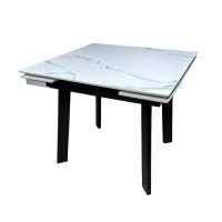 Стіл Tim розкладний 90(+2х20)х90 см керамограніт