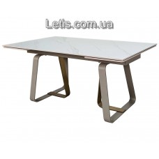 Стіл Bianco Luxe розкладний 160(+2х40)х90 см керамограніт